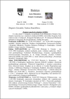Biuletyn Koła Miłośników Dziejów Grudziądza 2006, Rok 4, nr 32(106): Pamięci zmarłych członków KMDG