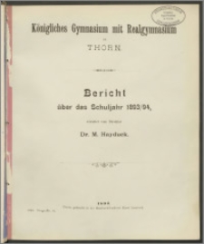Bericht über das Schuljahr 1893/94 [...]