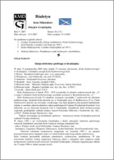 Biuletyn Koła Miłośników Dziejów Grudziądza 2007, Rok 5, nr 18(131) : Dzieje lotnictwa cywilnego w Grudziądzu