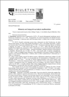 Biuletyn Koła Miłośników Dziejów Grudziądza 2008, Rok VI, nr 18(171): Historia wsi leżących na trakcie malborskim