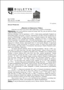 Biuletyn Koła Miłośników Dziejów Grudziądza 2008, Rok VI, nr 20(173): Historia wsi Zakurzewo i Mokre