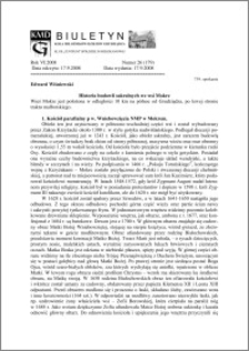 Biuletyn Koła Miłośników Dziejów Grudziądza 2008, Rok VI, nr 26(179): Historia budowli sakralnych we wsi Mokre