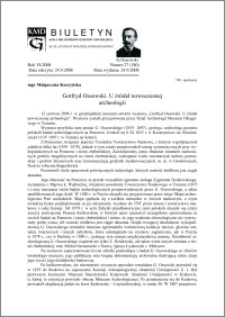 Biuletyn Koła Miłośników Dziejów Grudziądza 2008, Rok VI, nr 27(180): Gotfryd Ossowski. U źródeł nowoczesnej archeologii