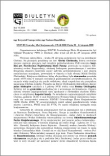 Biuletyn Koła Miłośników Dziejów Grudziądza 2008, Rok VI, nr 35(188): XXXVIII Centralny Zlot Krajoznawców CZAK 2008 Chełm 20 – 24 sierpnia 2008