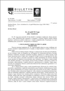 Biuletyn Koła Miłośników Dziejów Grudziądza 2009, Rok 7, nr 20(212) : Ks. dr ppłk Wł. Łęga jako wojskowy