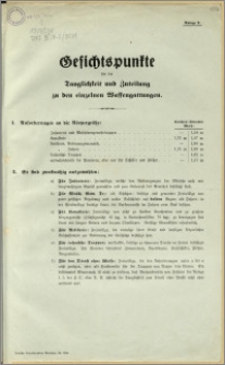 Gesichtspunkte für die Tauglichkeit und Zuteilung zu den einzelnen Waffengattungen - Anlage 2. / Deutsche Staatsdruckerei Warschau, Nr. 9338