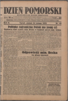 Dzień Pomorski 1933.02.24, R. 5 nr 45