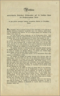 Petition der unterzeichneten Einwohner Westpreussens und der deutschen Theile des Grossherzogthums Posen an die zum zweiten vereinigten Landtage versammelten Vertreter des Preussischen Volkes. Bromberg, den 28. März 1848