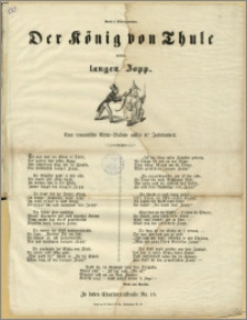 Der König von Thule mitten langen Zopp. : Eene romantische Ritter = Ballade ausses 11te Jahrhundert