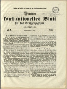 Deutsches konstitutionelles Blatt für das Grossherzogthum, 1848.04.15, nr 2