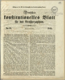 Deutsches konstitutionelles Blatt für das Grossherzogthum, 1848.05.03, nr 14