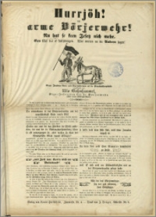 Hurrjöh! die arme Börjerwehr! Nu hat se keen Jesetz nich mer. Een Esel hat et furtjedragen. Wat werren nu die Andern sagen! : Eene Juaden Arie mit Varjatzionen uf de Constablerpfefe vorgedragen