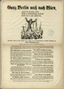Ganz Berlin muss nach Wien, Jegen die Croaten ziehn! Dann is Windischjrätz verloren ! Karbe hat es uns jeschworen. : Eene Rede, jered’t von Herr Karben, am 31. October, uf de Kummödientreppe, un wortjetrei abjekuppirt