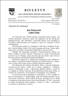 Biuletyn Koła Miłośników Dziejów Grudziądza 2013, Rok XI, nr 11(351): Jan Dantyszek (1484-1548)