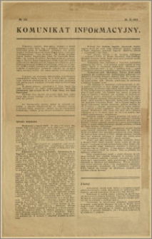 Komunikat Informacyjny: No. 123 (20.III.1918)
