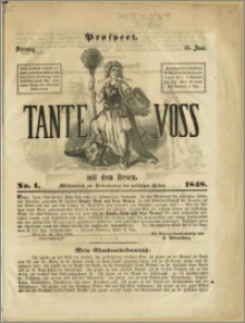 Prospect. Tante Voss mit dem Besen. No. 1, 25. Juni. 1848. : Missionsblatt zur Bekehrung der politischen Heiden