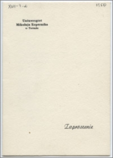 Zaproszenie na sesję naukową Uniwersytetu M. Kopernika ku uczczeniu 150 rocznicy urodzin Puszkina ... 24 i 24 stycznia 1950 r