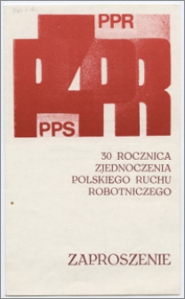 [Zaproszenie. Incipit] Komitet Uczelniany Polskiej Zjednoczonej Partii Robotniczej oraz Instytut Historii i Archiwistyki Uniwersytetu M. Kopernika zapraszają Tow. Janinę Kadukowską na sesję naukową z okazji 30. rocznicy zjednoczenia ruchu robotniczego w Polsce ... 9 grudnia 1978 roku