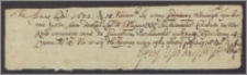 Jerzy Opaliński zeznaje, że w dn 10 XI 1672 pobrał od chłopów konwentu szulejowskiego należących do wsi Koło w starostwie piotrkowskim 4 korce żyta i 4 korce owsa