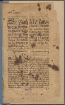 Patent z dnia 23-go lipca 1807, Wiedeń