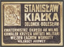 Tablica poświęcona Stanisławowi Kiałce