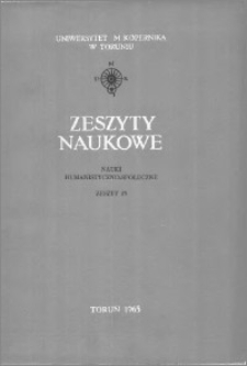 Zeszyty Naukowe Uniwersytetu Mikołaja Kopernika w Toruniu. Nauki Humanistyczno-Społeczne. Nauka o Książce, z. 3 (13), 1965