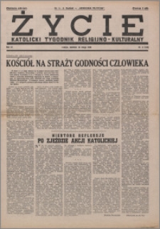 Życie : katolicki tygodnik religijno-kulturalny 1950, R. 4 nr 9 (140)