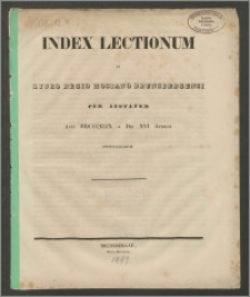 Index Lectionum in Lyceo Regio Hosiano Brunsbergensi per aestatem anni MDCCXLIX a die XVI Aprilis