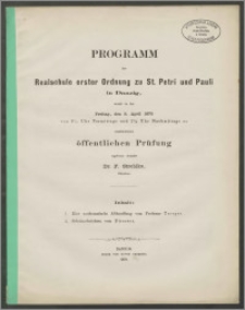 Programm der Realschule erster Ordnung zu St. Petri und Pauli in Danzig, womit zu der Freitag, den 8. April 1870