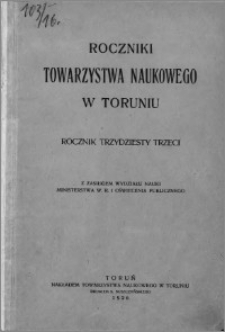 Roczniki Towarzystwa Naukowego w Toruniu, R. 33, (1926)