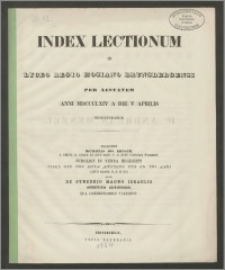 Index Lectionum in Lyceo Regio Hosiano Brunsbergensi per aestatem anni 1864 a die V Aprilis