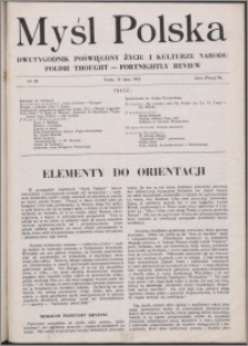 Myśl Polska : dwutygodnik poświęcony życiu i kulturze narodu 1942 nr 28