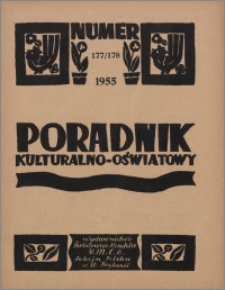 Poradnik Kulturalno-Oświatowy : wydawnictwo Światowego Komitetu YMCA, Sekcja Polska w W. Brytanii 1955, R. 15 nr 177-178