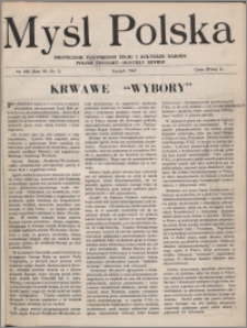 Myśl Polska : miesięcznik poświęcony życiu i kulturze narodu 1947, R. 7 nr 1 (106)