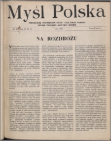 Myśl Polska : miesięcznik poświęcony życiu i kulturze narodu 1947, R. 7 nr 2 (107)