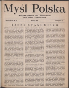 Myśl Polska : miesięcznik poświęcony życiu i kulturze narodu 1949, R. 9 nr 3 (132)