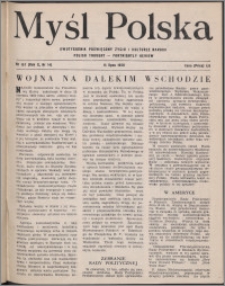 Myśl Polska : dwutygodnik poświęcony życiu i kulturze narodu 1950, R. 10 nr 14 (157)