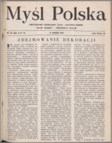 Myśl Polska : dwutygodnik poświęcony życiu i kulturze narodu 1950, R. 10 nr 21 (164)