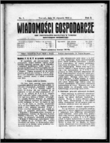 Wiadomości Gospodarcze Izby Przemysłowo-Handlowej w Toruniu 1923, R. 2, nr 1