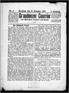 Graudenzer Courrier für Wahrheit, Freiheit und Recht 1897, Jg. 1, Nr. 2