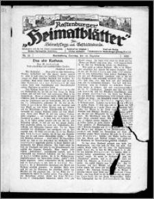 Rastenburger Heimatblätter für Heimatpflege und Geschichtskunde 1921, Nr. 25