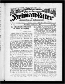 Rastenburger Heimatblätter für Heimatpflege und Geschichtskunde 1922, Nr. 5