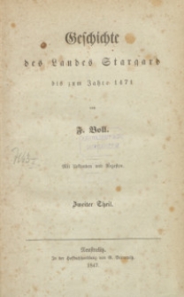Geschichte des Landes Stargard : bis zum Jahre 1471 : mit Urkunden und Regasten. T. 2