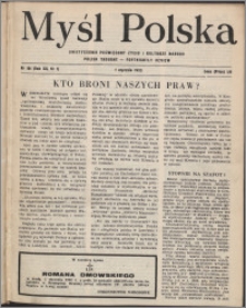 Myśl Polska : dwutygodnik poświęcony życiu i kulturze narodu 1952, R. 12 nr 1 (191)