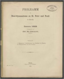 Programm des Real-Gymnasiums zu St. Petri und Pauli in Danzig. Ostern 1889