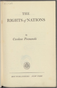 The rights of nations