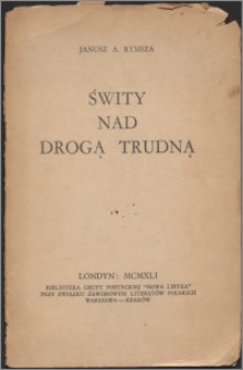 Świty nad drogą trudną