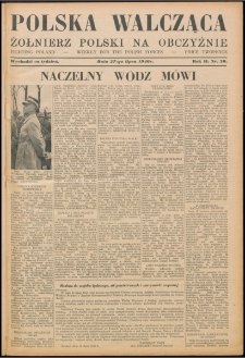 Polska Walcząca - Żołnierz Polski na Obczyźnie 1940.07.27, R. 2 nr 20