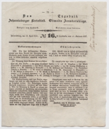 Johannisburger Kreisblatt = Tygodnik Obwodu Jansborskiego 1857 no. 16