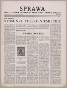 Sprawa : dwutygodnik Polskiego Instytutu "Miecz Ducha" 1942, R. 1 nr 21